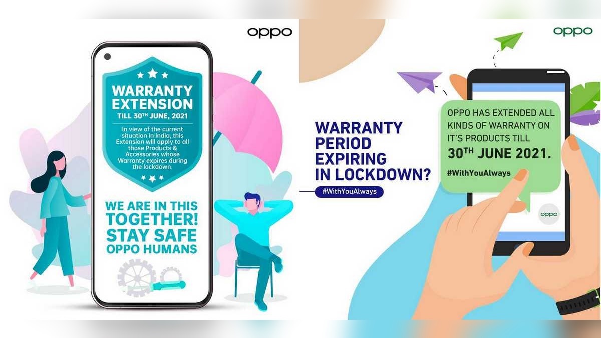 Oppo Extends Warranty in India Till June 30 Amidst COVID-19 Lockdowns
