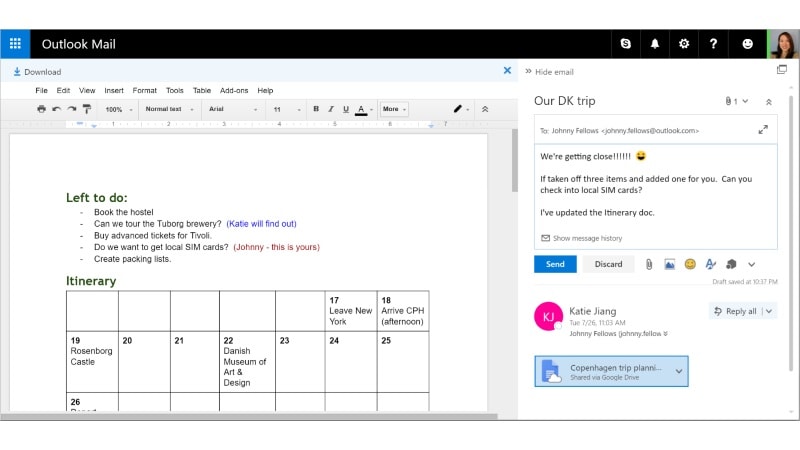 Microsoft Brings Google Drive and Facebook Support to Outlook on Web