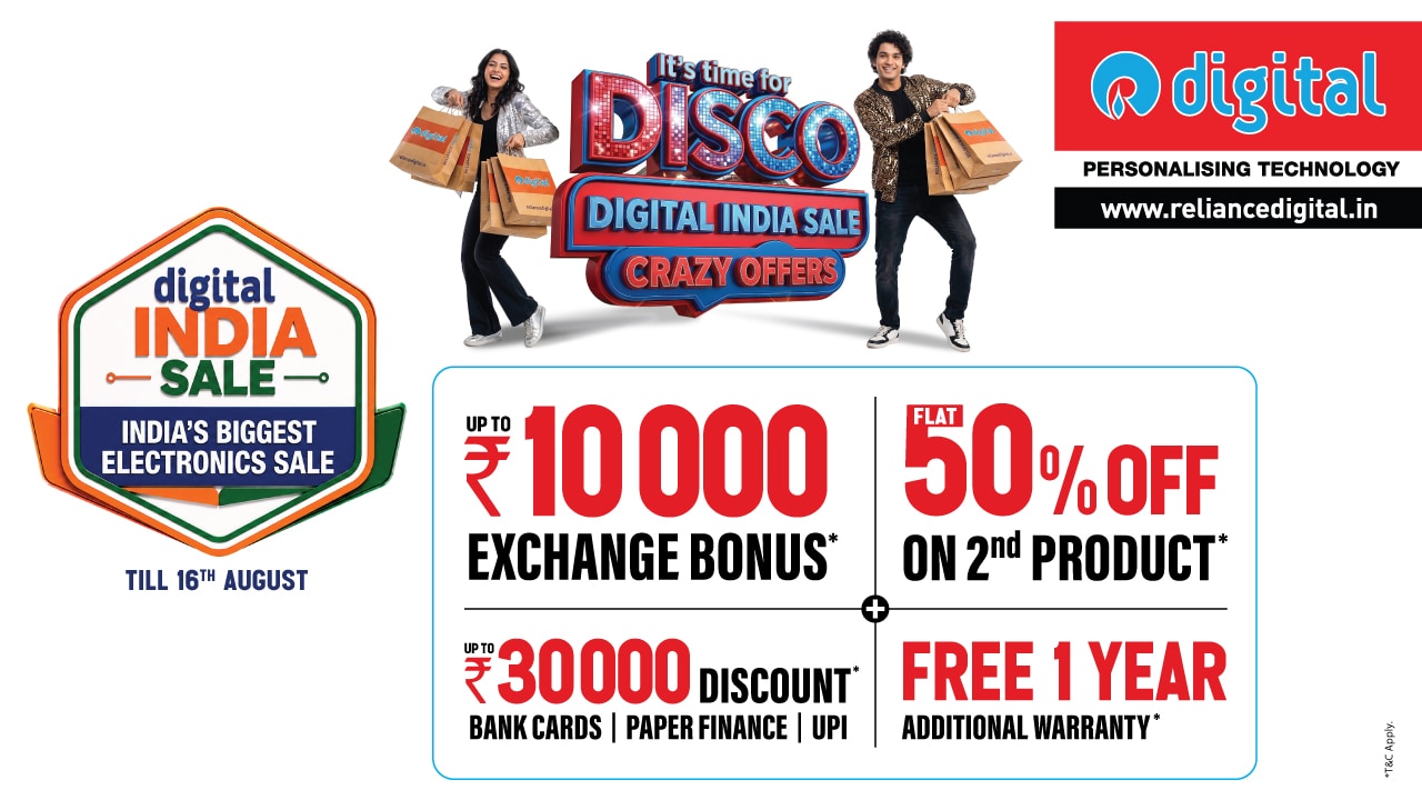 Reliance Digital Brings Digital India Sale Crazy Offers (D.I.S.C.O.)