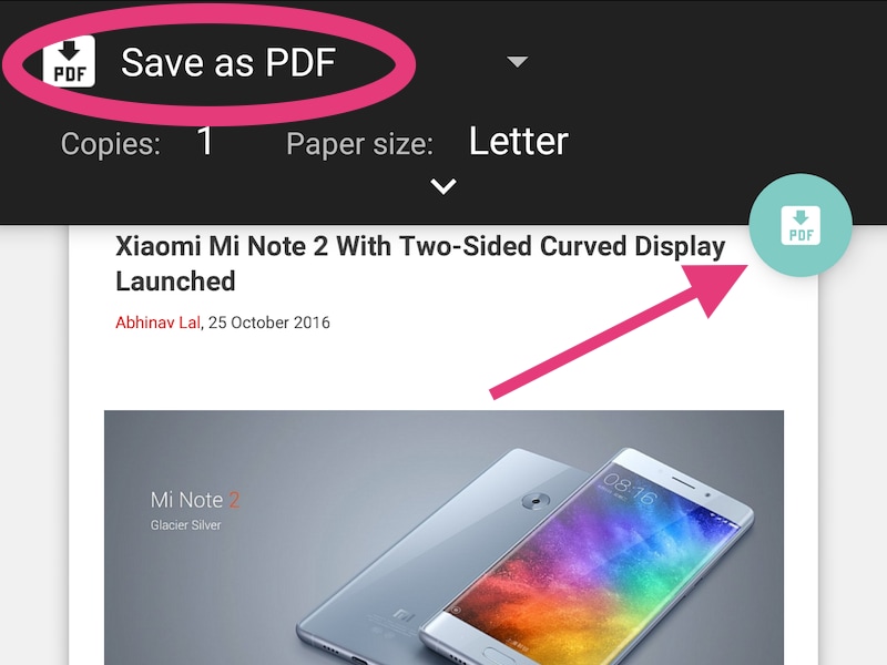 Gennemsigtig Dyrt Baron How to Print to PDF on Android | Gadgets 360