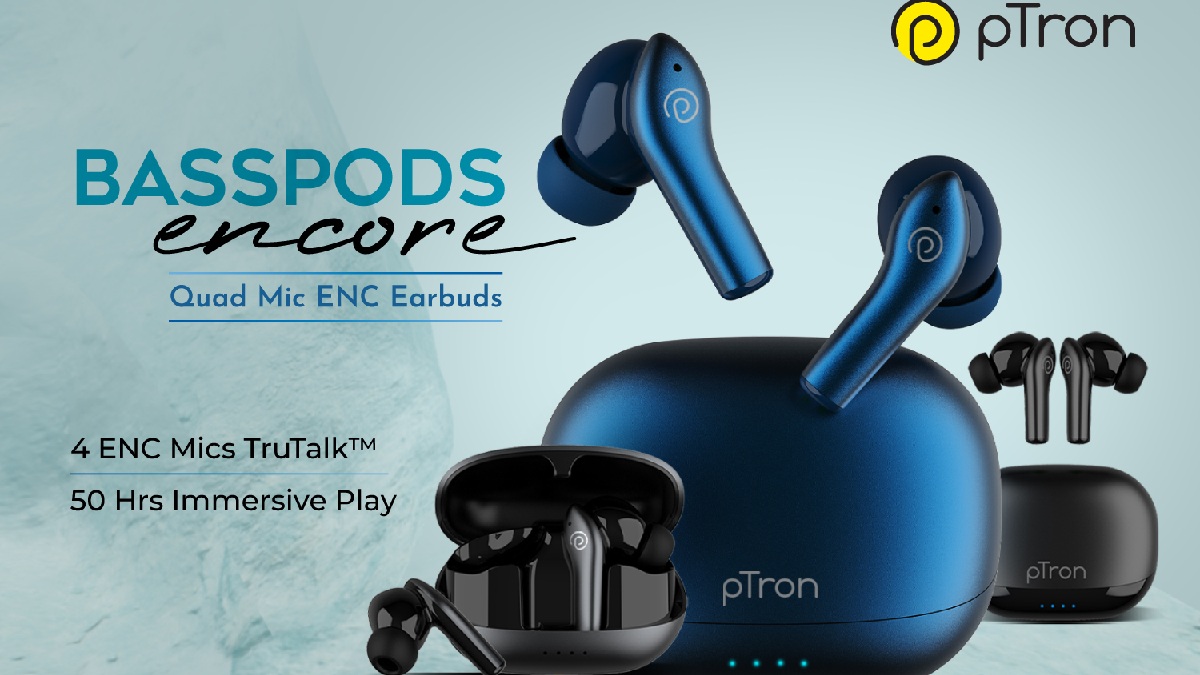 Ptron Basspods Encore Earbuds With Up to 50 Hours Total Battery Life Launched in India: All Details