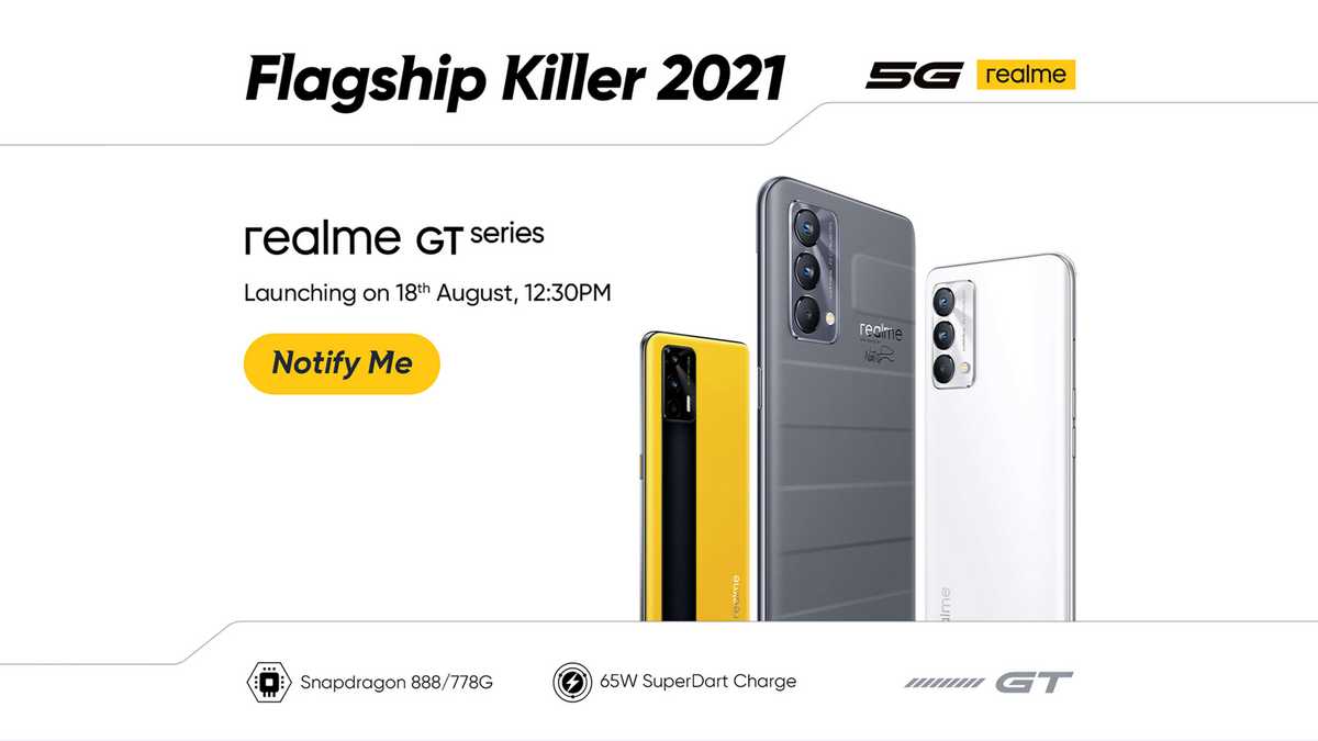 Realme GT 5G, Realme GT Master Edition Phones, Realme Book Slim Launching in India on August 18