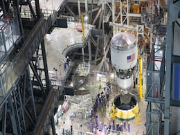 NASA Stacks Artemis 2 Second Stage While the Future of SLS Remains Uncertain NASA Stacks Artemis 2 Second Stage While the Future of SLS Remains Uncertain