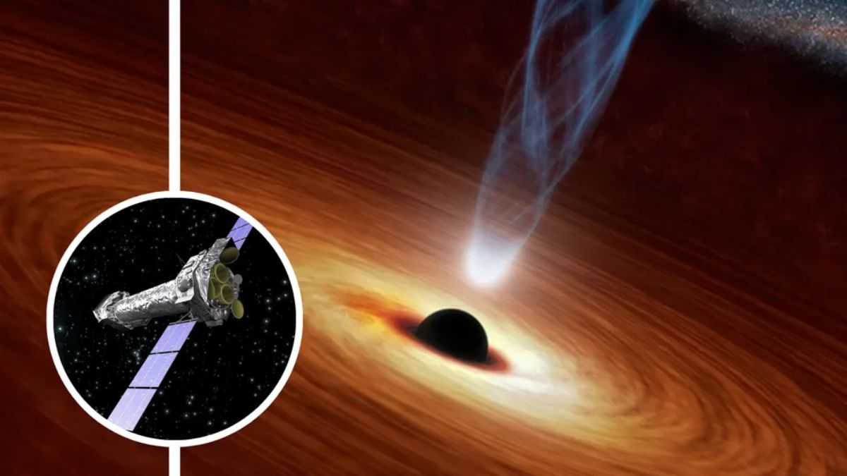 Supermassive Black Hole Burps Matter at Near-Light Speeds After Consuming Gas Too Fast