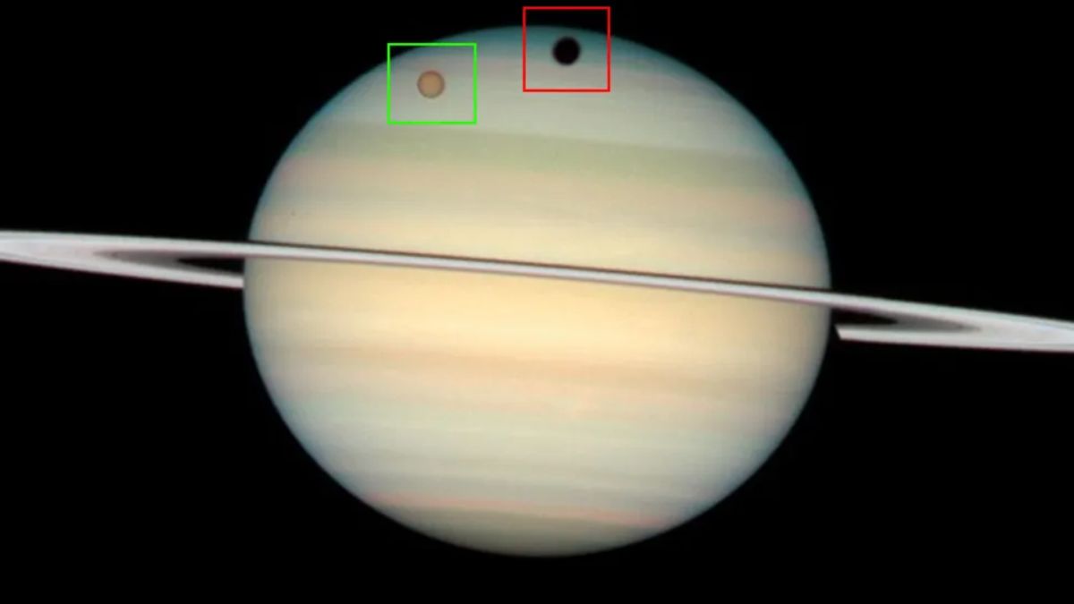 Rare Titan Shadow Transits Will Sweep Across Saturn in Summer 2025