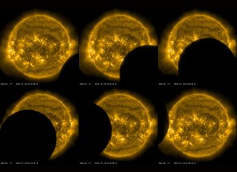 NASA&rsquo;s Solar Observatory Sees Two Eclipses in One Day