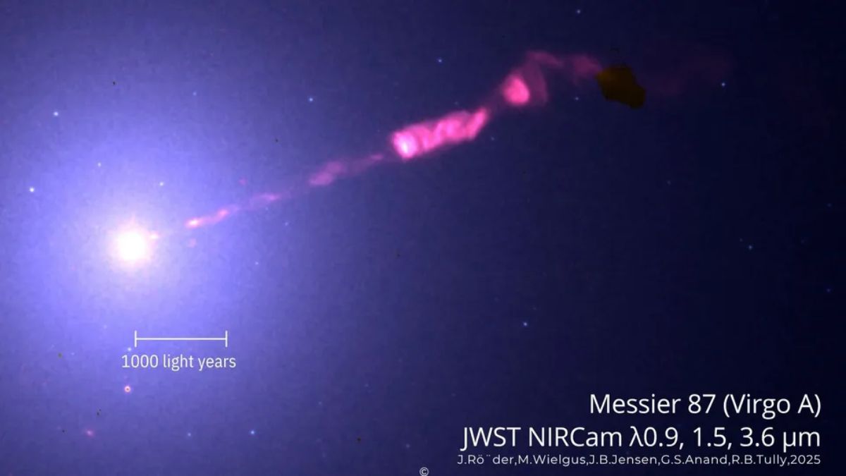 JWST Reveals Stunning New Details About M87’s Supermassive Black Hole Jet