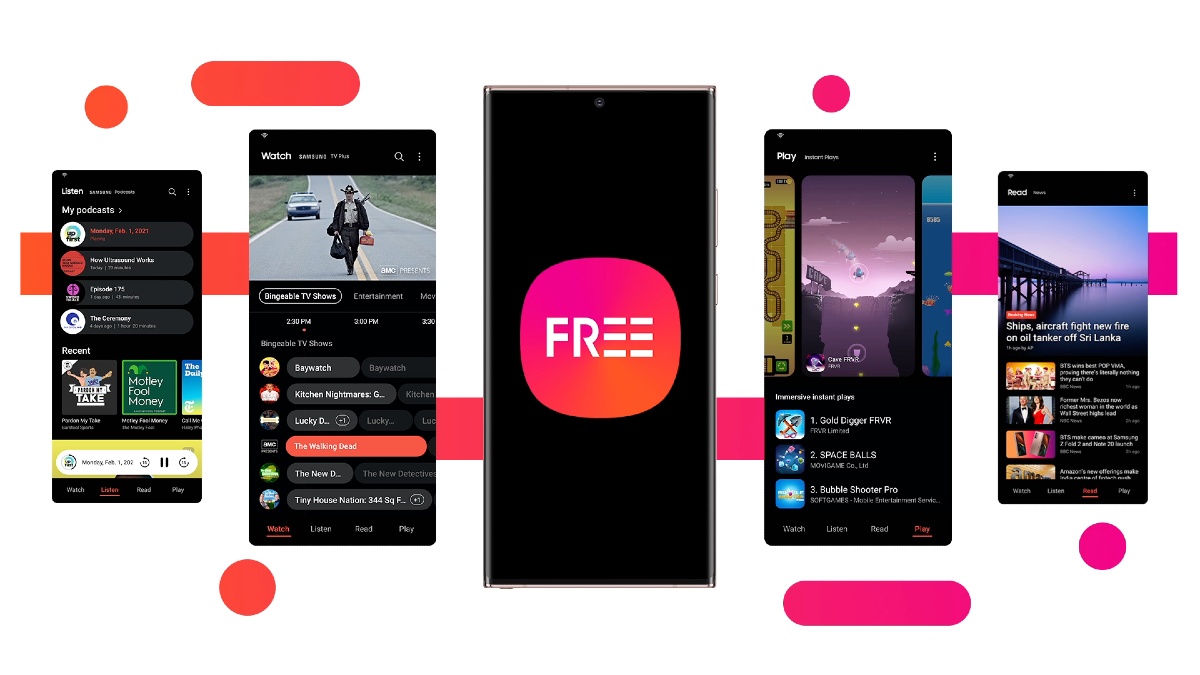 Samsung Free App on Flagship Galaxy Smartphones Gets Podcast Player in New Listen Tab