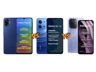 Samsung Galaxy F70e 5G vs Redmi 15C 5G vs Poco C85 5G: Price in India, Specifications and Features Compared