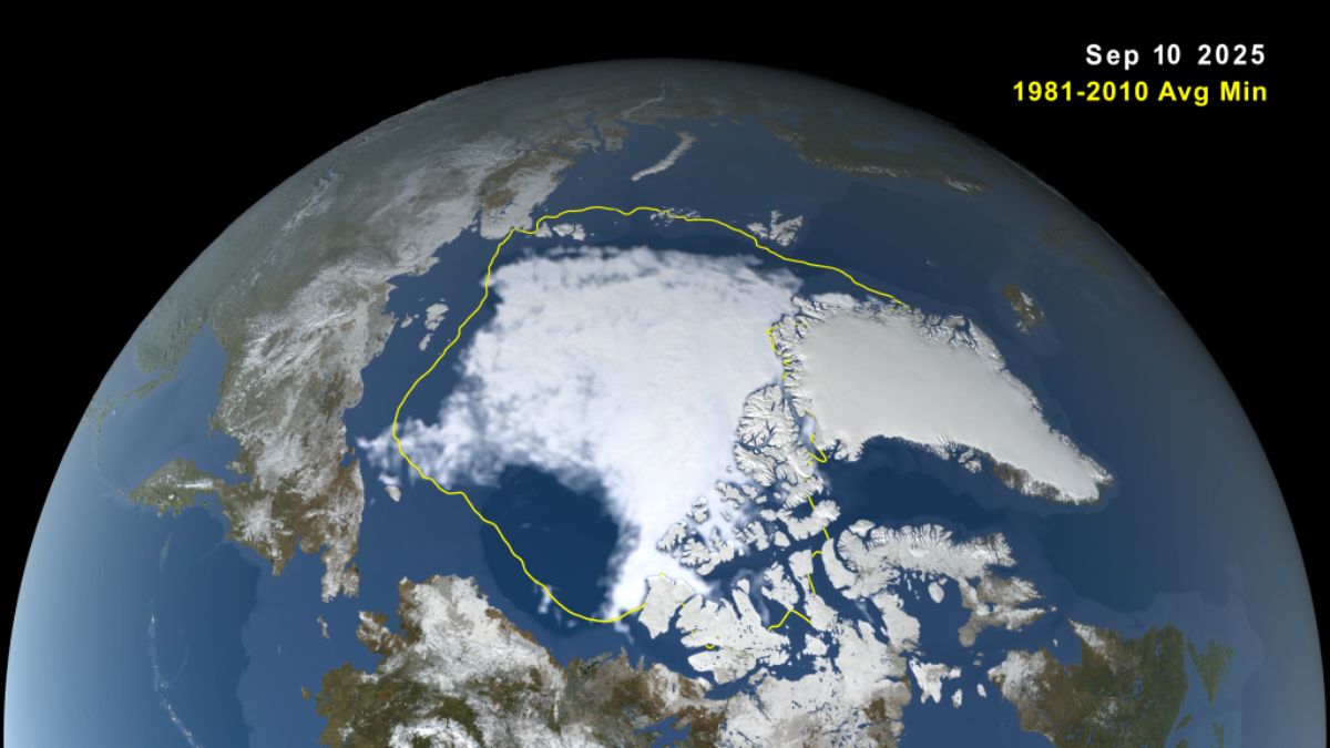 Satellite Observations Record Arctic Sea Ice at Lowest Level of the Year