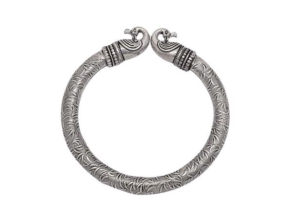 Silver Oxidised Kada Bangles Zephyrr Fashion German Silver Bangle Bracelet 1556010919838