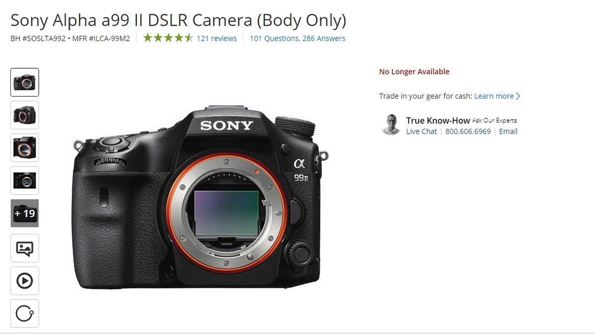 Sony May Have Discontinued Its A-Mount DSLR Cameras, E-Commerce Listing Suggests
