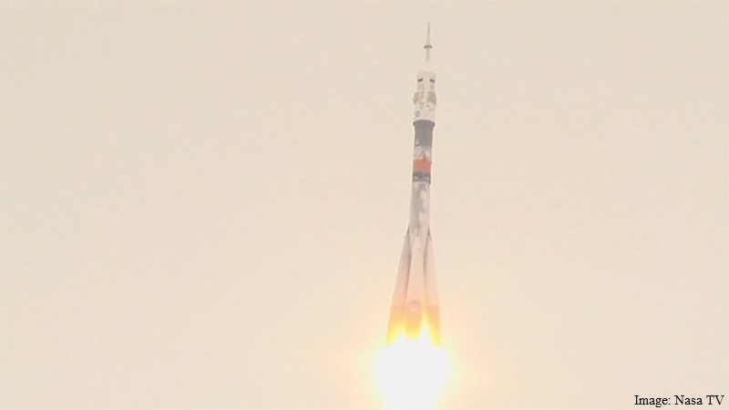 Nasa Sends Three Astronauts to International Space Station in Soyuz Craft