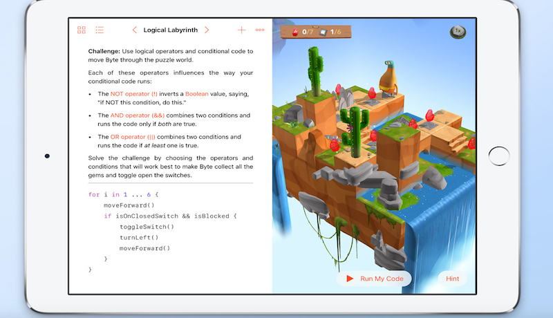 Swift Playgrounds Coding Education App Released for iPad
