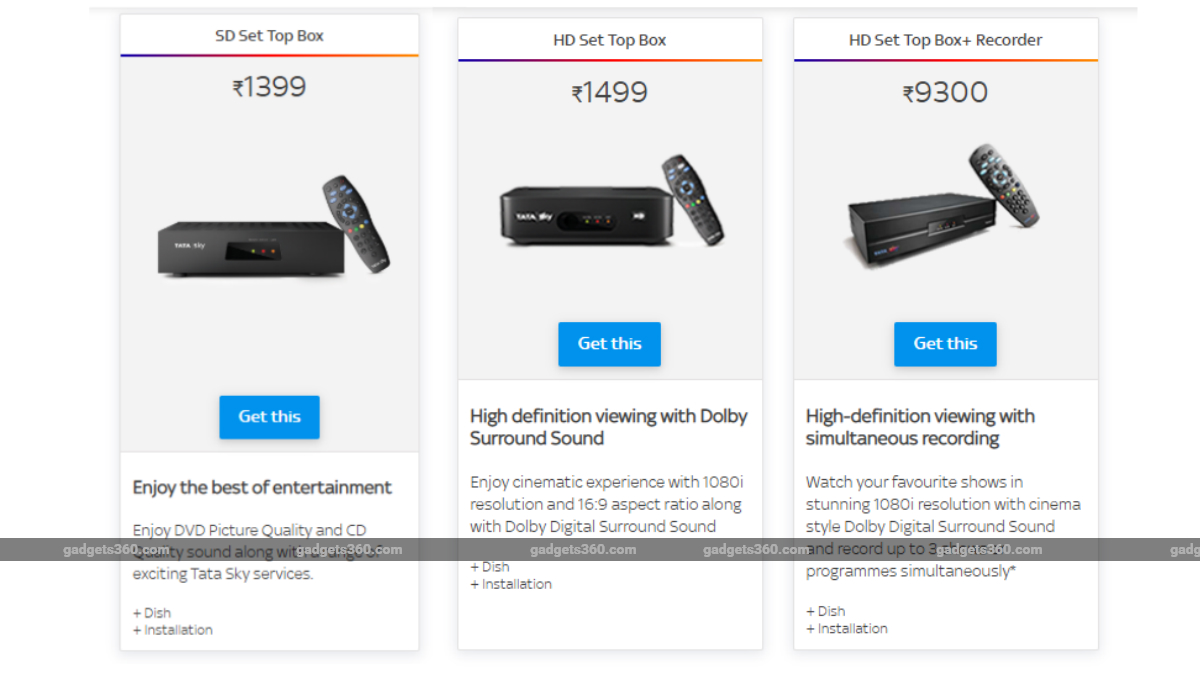 Tata Sky HD, SD Set-Top Box Price in India Increased by Up to Rs. 300