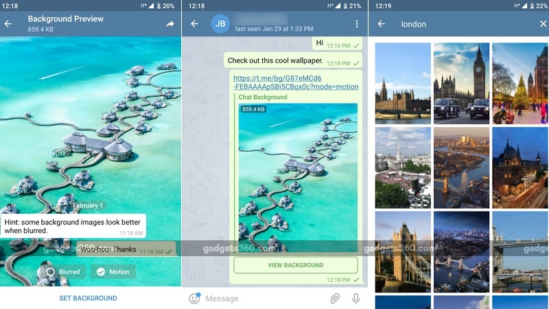 Telegram v5.3 Brings Ability to Share Backgrounds via Links, Introduces Blur and Motion Effects