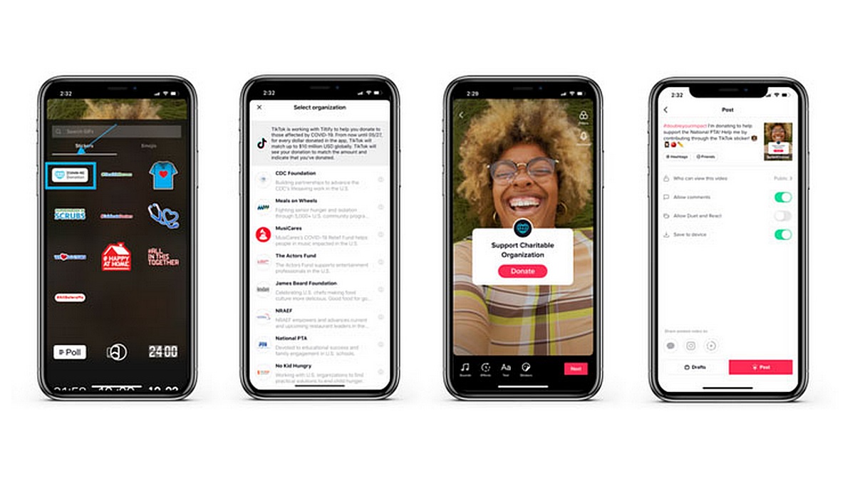TikTok Launches Donation Stickers to Allow Creators to Raise Funds for Coronavirus Relief