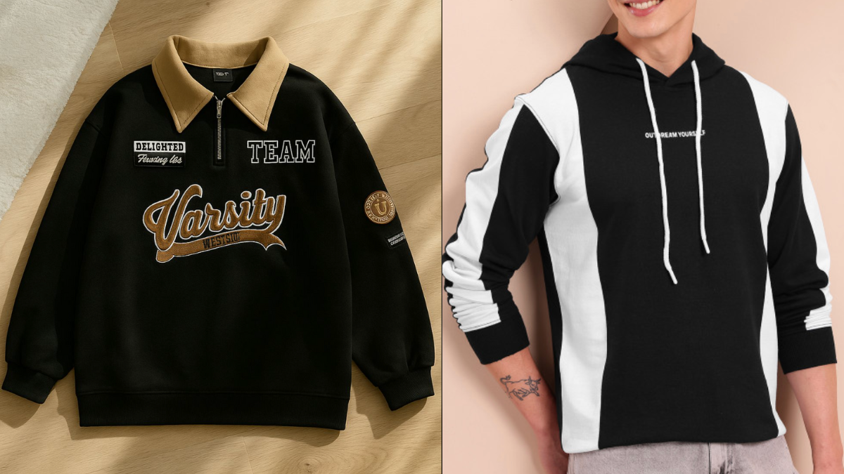 Sporty Varsity Sweatshirts From Mast &amp; Harbour: Shop Now On Myntra