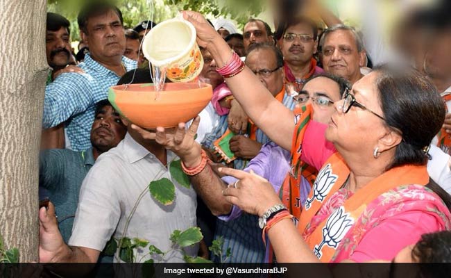 Row Over Rajasthan Government's Saffron-Painted Water Pots For Birds