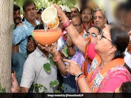 Row Over Rajasthan Government's Saffron-Painted Water Pots For Birds Row Over Rajasthan Government's Saffron-Painted Water Pots For Birds