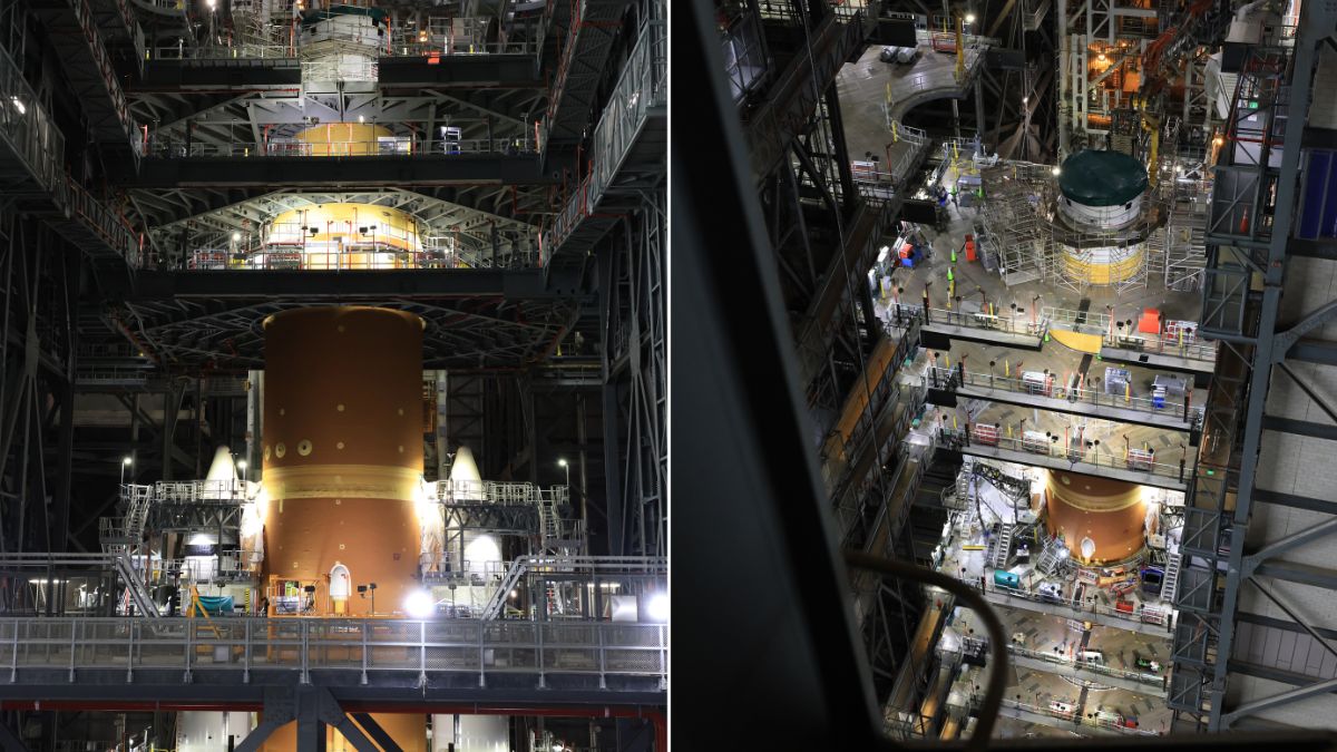 NASA Advances Toward Artemis II Launch With Orion Stage Adapter Integration on SLS Rocket