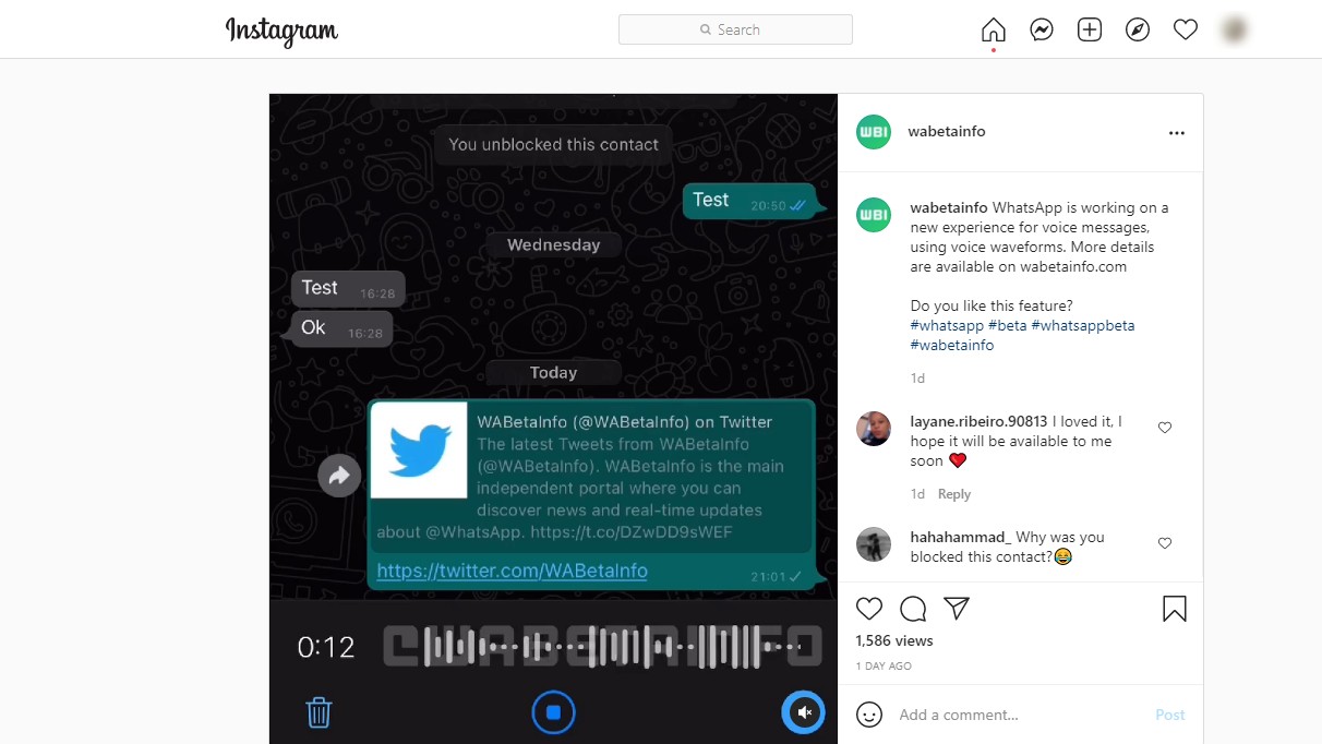 WhatsApp Testing Waveforms for Voice Messages, Removing Online Status for Business Accounts: Report