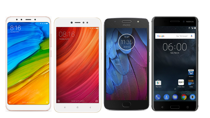 Redmi 5 vs Redmi Y1 vs Moto G5S vs Nokia 5: Price in India, Specifications Compared