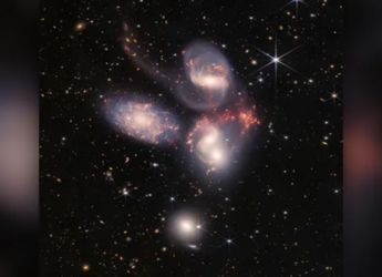 James Webb Telescope Reveals Rare Five-Galaxy Merger Just After Big Bang
