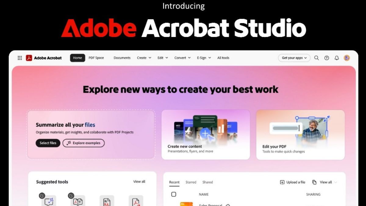 Adobe Acrobat Studio Launched With PDF Spaces and Access to Adobe Express Features