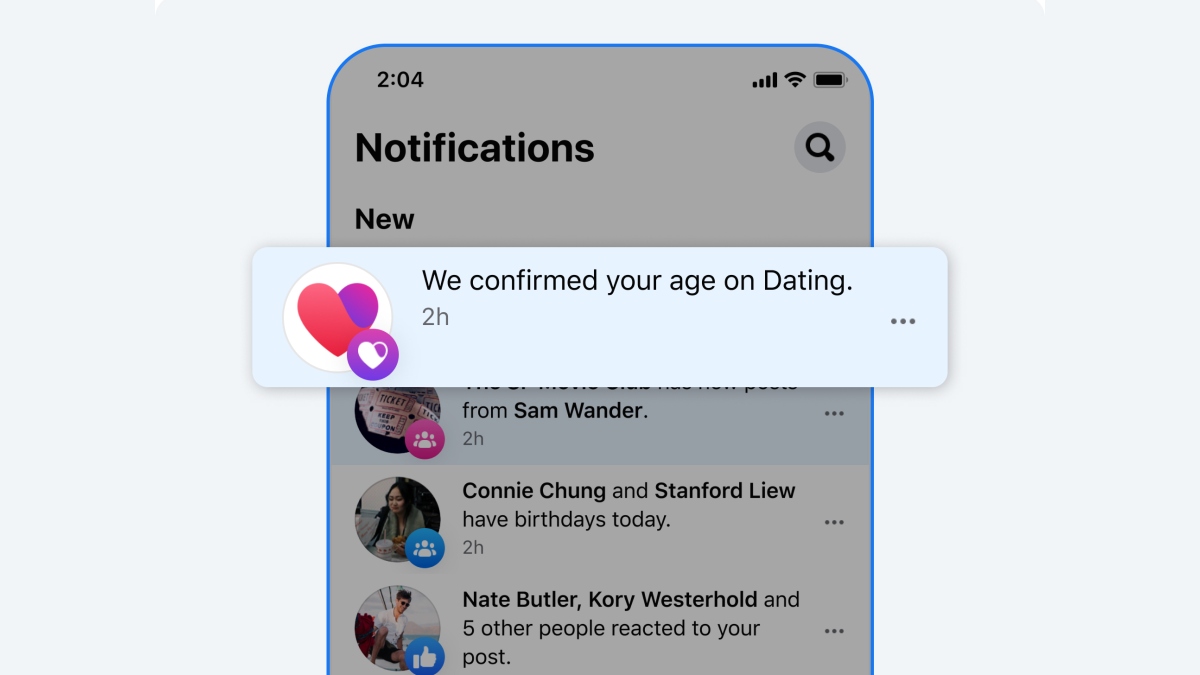 Facebook Dating Will Allow Users to Verify Their Age Using AI Face Scanning, Meta Says