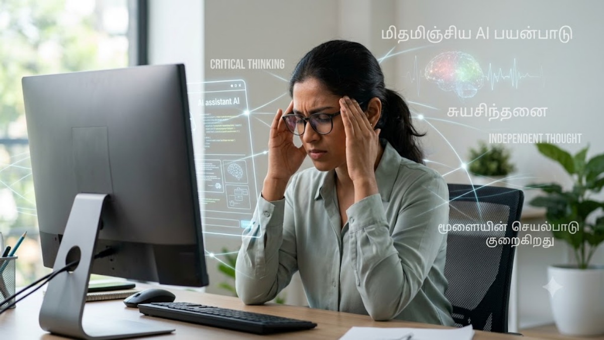 செயற்கை நுண்ணறிவு (AI) பயன்பாட்டால் சுயசிந்தனை அழிகிறதா? எச்சரிக்கும் நிபுணர்கள்!