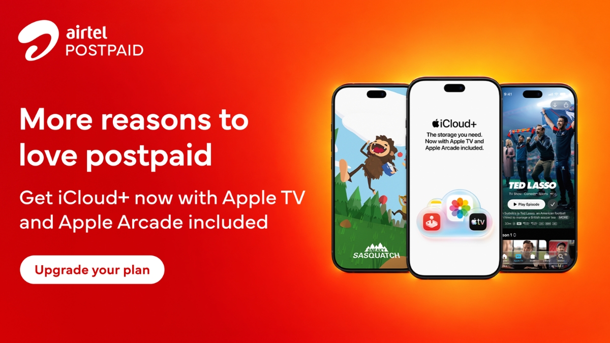 Airtel Adds iCloud+, Apple TV and Arcade to Rs. 999 and Above Family Postpaid Plans