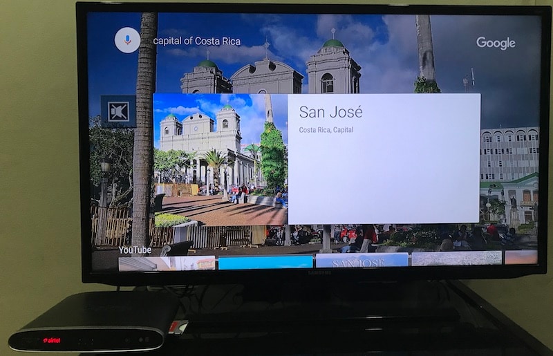 airtel Internet TV search google Airtel Internet TV Google Assistant
