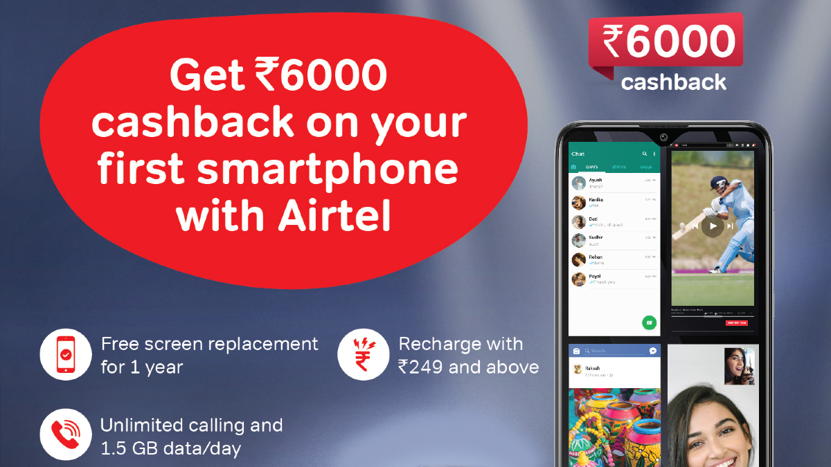 Airtel Offering Rs. 6,000 Cashback on Purchase of Select New Smartphones: All Details