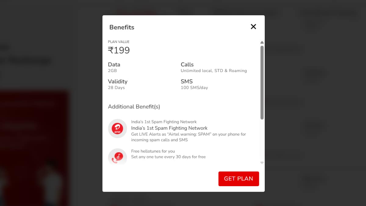 airtel rs 199 plan inline rs 199