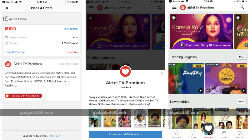 Airtel TV Premium With ZEE5 Originals and NDTV Hop Content Launched, Bundled Free for Select Customers