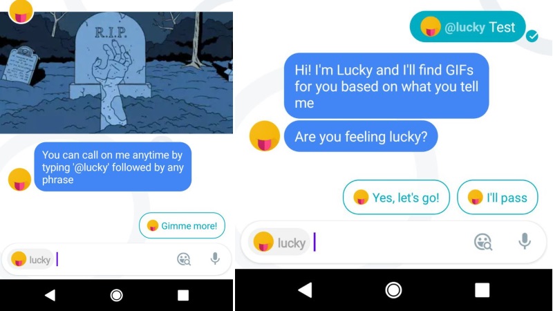 Google Allo's Lucky Chatbot Suggests GIF Images Based on Keywords