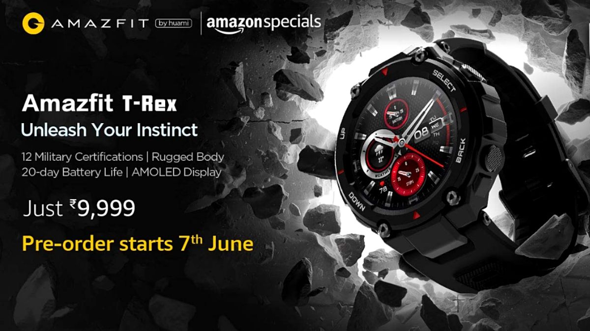 Amazfit T-Rex Price in India Revealed, Pre-Bookings Start June 7 via Amazon