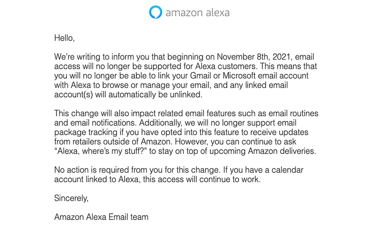 amazon alexa e-poststøtte avviklet amazon_alexa_email_support_discontinued