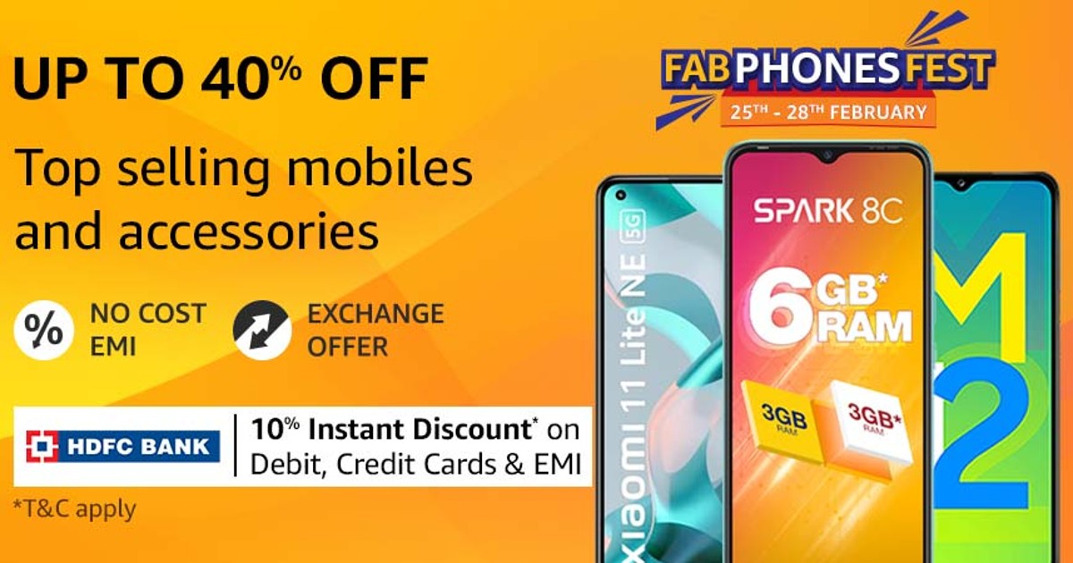 Amazon Fab Phones Fest and Fab TV Fest Sale to Go Live from February 25 With Discounts on Smartphones, TVs