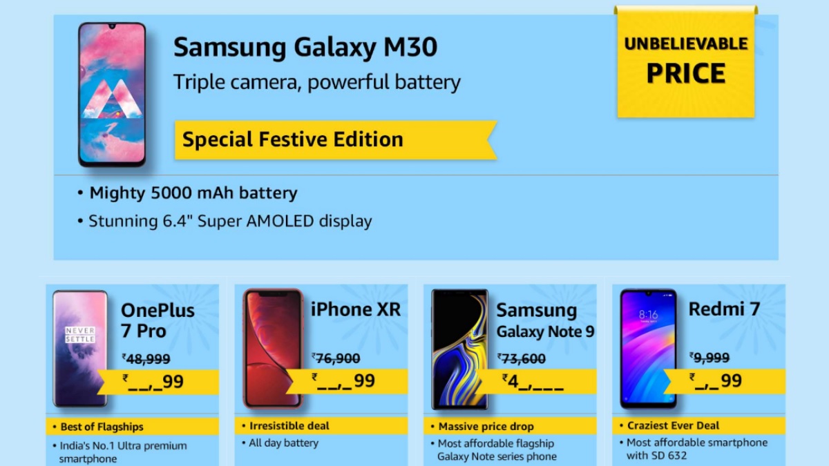 Amazon Great Indian Festival Sale: OnePlus 7 Pro, iPhone XR, and Other Phones to Get Discounts, Offers