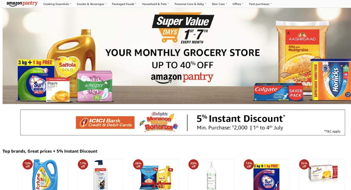 Amazon Pantry Now Available in Over 300 Cities, Prime Now App Shuttered in India