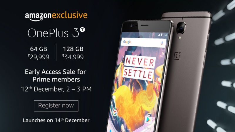 OnePlus 3T to Go on Sale Early for Amazon Prime Members in India