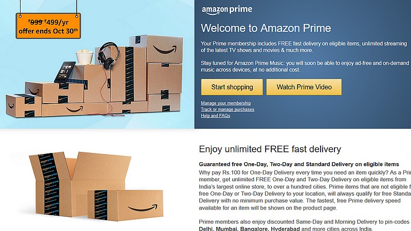 Amazon Prime Subscription's Rs. 499 Introductory Offer in India Ends on Monday