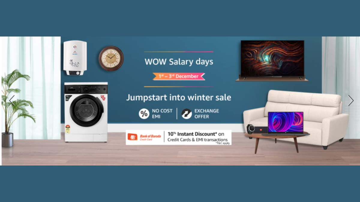 Amazon Wow Salary Days Begin: Laptops Starting at Rs. 17,990, More Deals