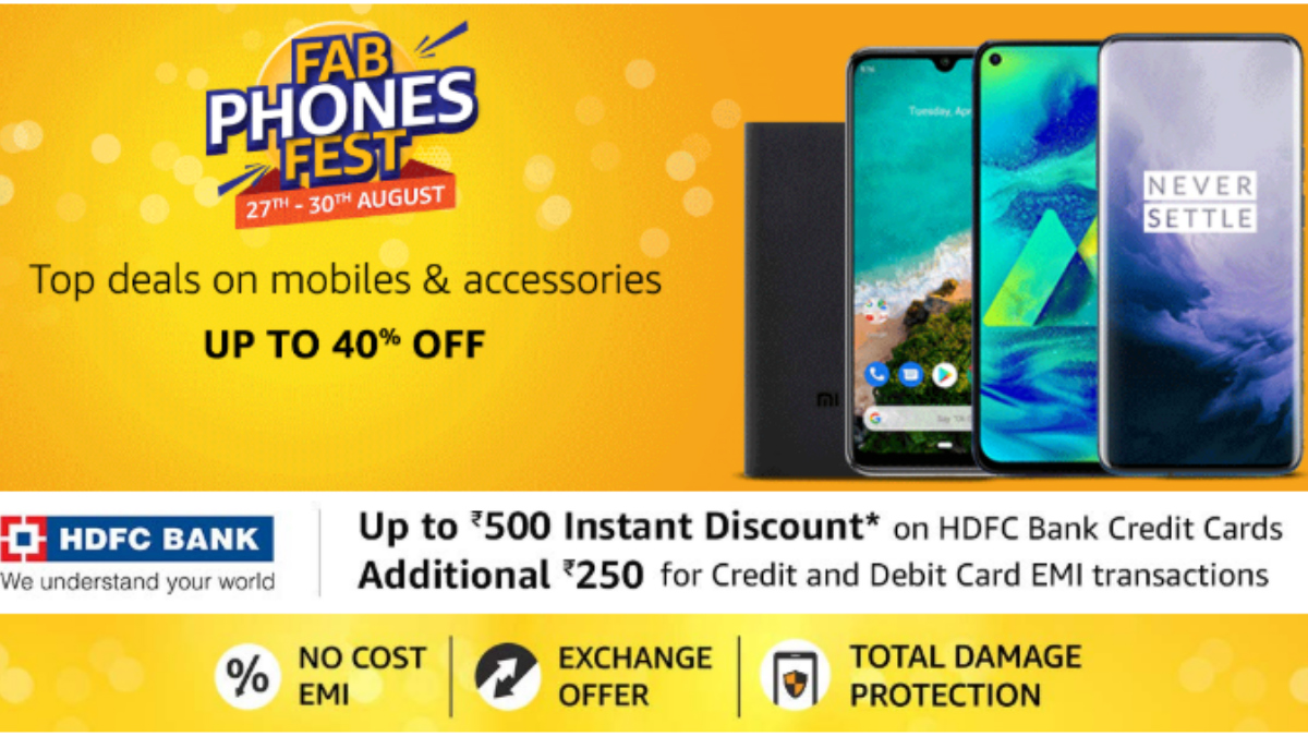 Amazon Fab Phones Fest Sale Offers Discounts on Samsung Galaxy M30, Honor 9N, Mi A2, More