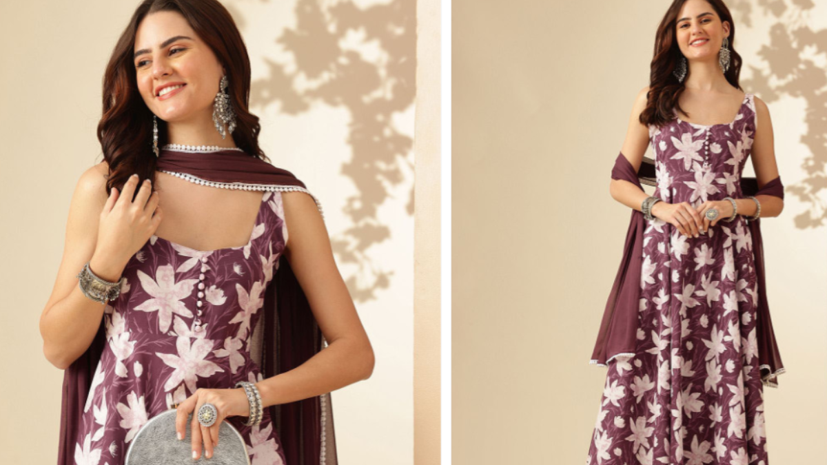 Myntra Big Fashion Festival: Festival Deals on Best Anarkali Suit Sets Under Rs. 1,399