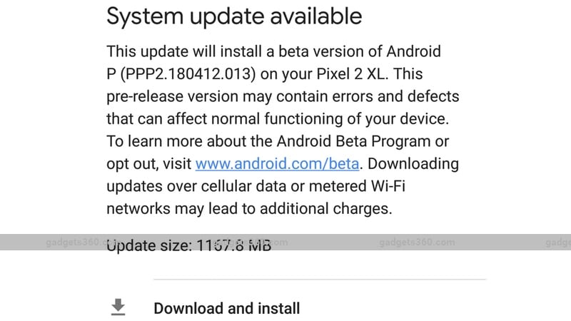 android p google pixel 2 download install Android P