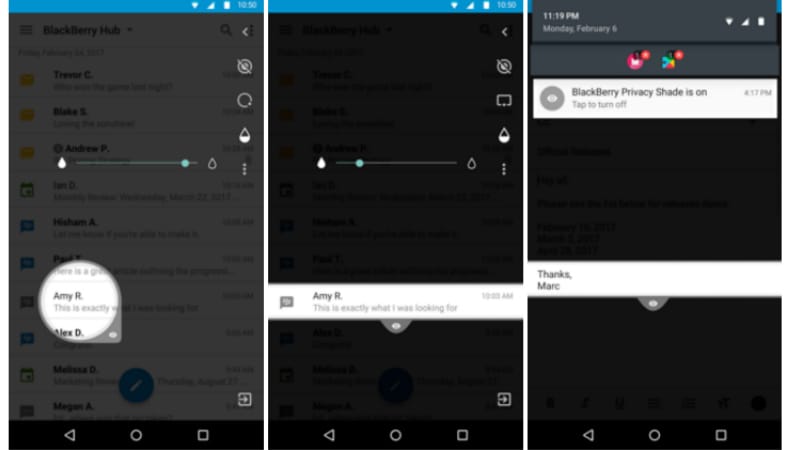 BlackBerry's Privacy Shade App Prevents Bystanders From Peeking Into Your Phone