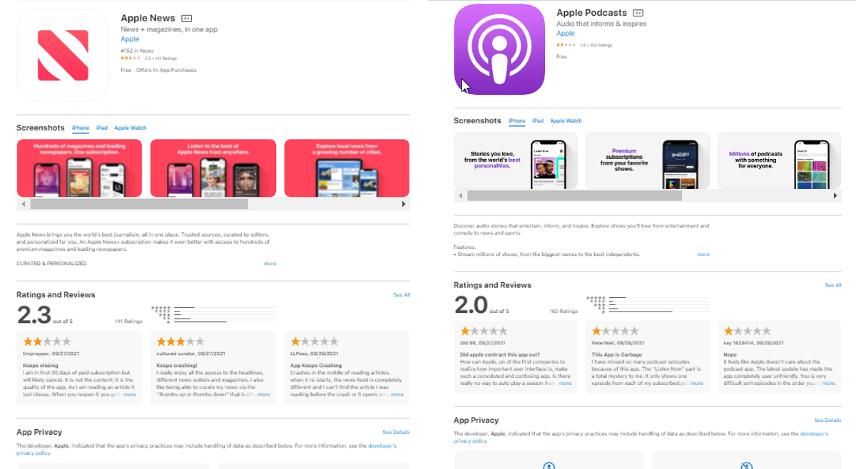 Apple Now Lets You Rate and Review Built-in iOS Apps on App Store